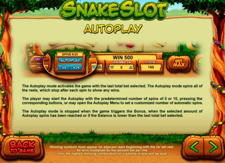 gioco automatico nella slot Snake
